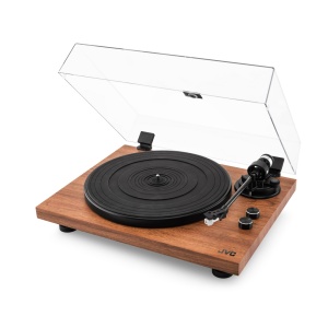 Pick-up Hi-Fi cu ac JVC AL-E534M, Bluetooth, 2 viteze (33 si 45 rpm), platan aluminiu, iesire RCA, maro - Img 3