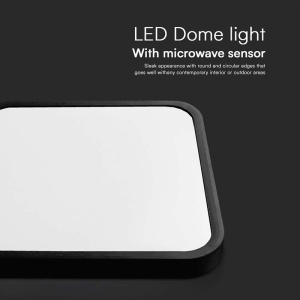 PLAFONIERA LED 36W IP44 CU SENZOR 4000K ALB NEUTRU - NEGRU - Img 7