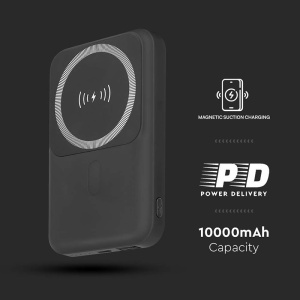 POWER BANK 10000MAH CU INEL MAGNETIC INCARCARE WIRELESS - NEGRU - Img 13