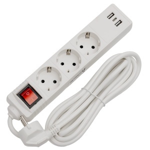 PRELUNGITOR 3 PRIZE CU INTRERUPATOR SI USB 3M - Img 2