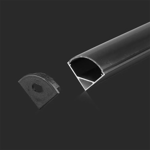 PROFIL ALUMINIU PENTRU BANDA LED 2M 15.8MM X 15.8.MM - NEGRU - Img 3