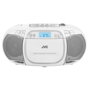 Radio cu casetofon si player CD JVC RC-E451W, 2 x 1.6 W RMS, FM, Bluetooth, USB, MP3, AUX IN, alb - Img 2