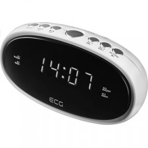Radio cu ceas ECG RB 010 alb, FM, Digital, memorie 10 posturi, alarma dubla -RESIGILAT