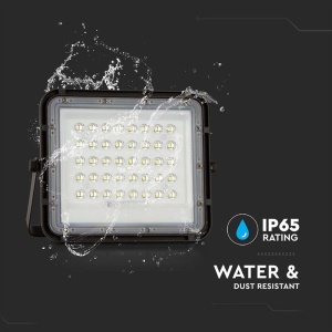 REFLECTOR CU INCARCARE SOLARA 10W 800LM 6400K - NEGRU - Img 3