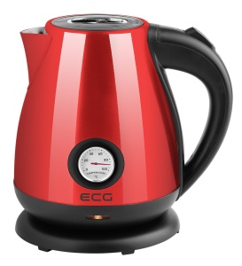 RESIGILAT - Fierbator electric ECG RK 1705 Metallico Rosso, 1.7 litri, 2200 W, otel inoxidabil, indicator temperatura