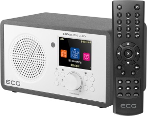 RESIGILAT - Internet radio ECG B.BOLD 3200 Cubo, FM, Bluetooth, Li-Ion 3,7V/2000 mAh, 3W RSM, telecomanda, carcasa din lemn - Img 3