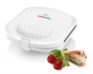 RESIGILAT - Sandwich maker GALLET SAUMUR CRO625, 800 W, 4 sandwich-uri triunghiulare, alb - Img 5