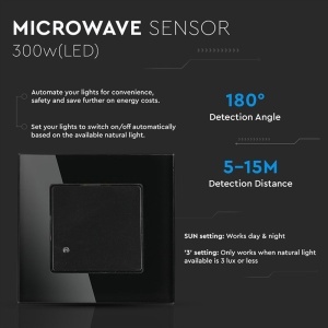 SENZOR MISCARE 180GR 1200W MAX - NEGRU - Img 11