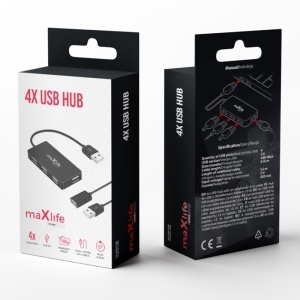 USB HUB 4 USB CABLU 0.15M + CABLU 1.5M - Img 4