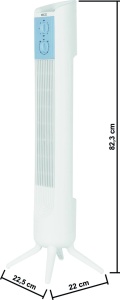 Ventilator turn ECG Tower Fan 1 White, 50 W, 3 viteze, oscilatie, timer 120 min, alb - Img 5