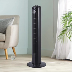 Ventilator turn LENTZ, 45W, 81cm, 3 viteze, oscilatie, negru - Img 3