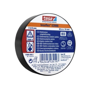 BANDA IZOLATOARE TESAFLEX 20M NEGRU 10 BUC - Img 2