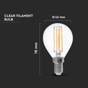 BEC E14 CU FILAMENT LED 4W 3000K - Img 4