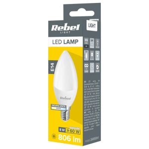 BEC LED E14 8W 4000K 230V REBEL - Img 3