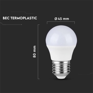 BEC LED G45 E27 3.7W 3000K ALB CALD - Img 4