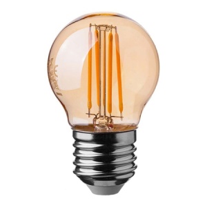 BEC LED G45 E27 4W CU FILAMENT 2200K ALB CALD - Img 1
