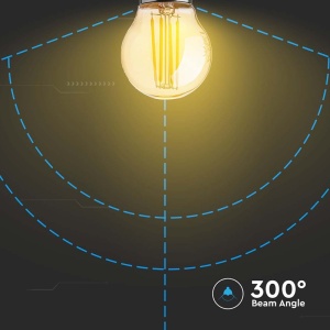 BEC LED G45 E27 4W CU FILAMENT 2200K ALB CALD - Img 6