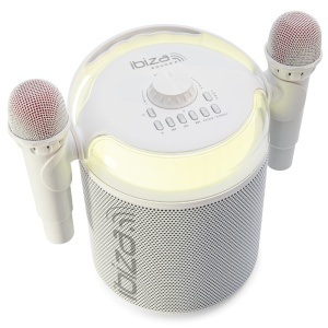 BOXA KARAOKE CU 2 MICROFOANE WIRELESS BT/USB/MSD/AUX - ALB - Img 3