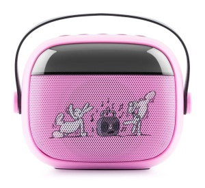 Boxa portabila pentru copii GoGEN BOB A BOBEK PARTY, 3.2 W, USB, Micro SD, microfon fara fir, 3.7V / 1200mAh , roz - Img 5
