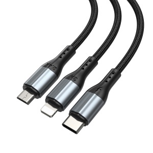 CABLU 3A 3IN1 USB LA USB-C - LIGHTNING - MICRO USB - Img 4