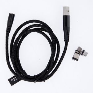 CABLU MAGNETIC 3IN1 USB-C/LIGHTNING/MICRO USB 1M 3A - NEGRU - Img 4