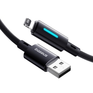 CABLU USB - LIGHTNING 2.4A 1M BASEUS - NEGRU - Img 4