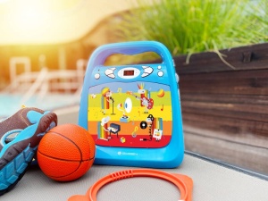 CD player cu Bluetooth si functie karaoke GoGEN DECKO, USB, MP3, Microfon, Albastru - Img 8