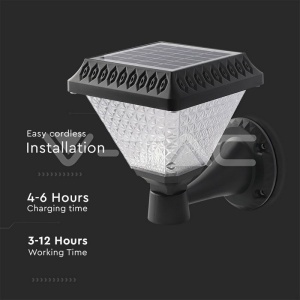 CORP ILUMINAT LED CU INCARCARE SOLARA 0.8W 3IN1 IP44 - NEGRU - Img 2
