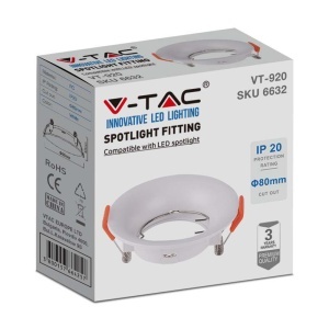 CORP SPOT GU10 ROTUND 88X40MM - ALB - Img 3