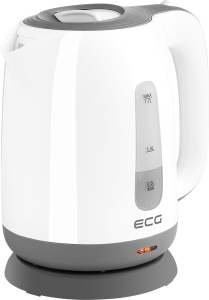 Fierbator electric ECG RK 1759 Classica Grigio, 2200 W, 1.7 litri, plastic de calitate, alb cu gri - Img 1