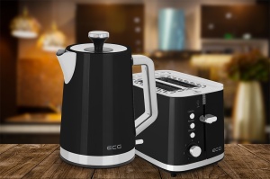 Fierbator electric ECG RK 1766 Vintage Nero, 2200 W, 1.7 litri, otel inoxidabil, negru - Img 14