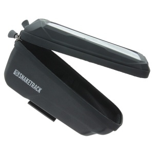 GEANTA BICICLETA CU SUPORT TELEFON PRINDERE PE CADRU - NEGRU - Img 1