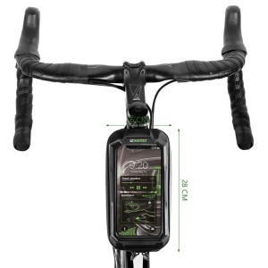 GEANTA BICICLETA CU SUPORT TELEFON PRINDERE PE CADRU - NEGRU - Img 6