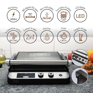 GRILL ELECTRIC 2 IN 1 3000W AD 3059 ADLER - Img 7