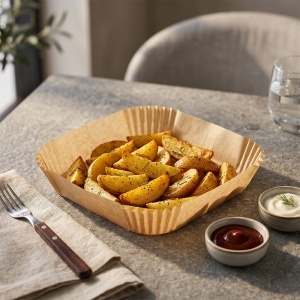 HARTIE PENTRU AIR FRYER PATRAT 20CM 100BUC ADLER - Img 3