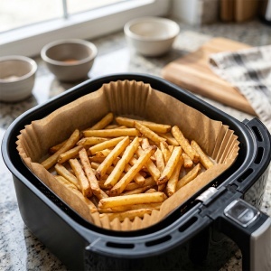 HARTIE PENTRU AIR FRYER PATRAT 23CM 100BUC ADLER - Img 7