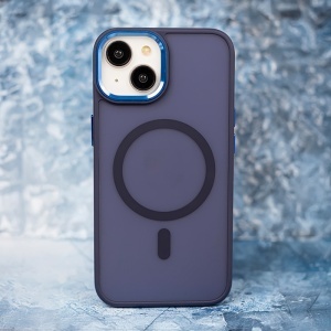 HUSA SILICON PENTRU IPHONE 17 PRO MAX CU INEL - ALBASTRUI NAVY - Img 6