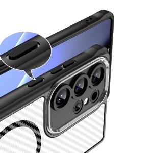HUSA TELEFON CARBON MAG SAFE PENTRU SAMSUNG S24 ULTRA - NEGRU - Img 3
