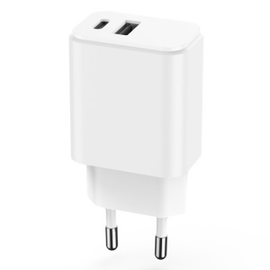 INCARCATOR RETEA USB-C +USB A FAST CHARGING 20W - ALB - Img 4