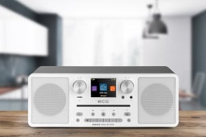 Internet radio ECG B.BOLD 7200 Intero White, FM + DAB, stereo 2 × 10 W, CD audio si MP3,Bluetooth, USB, carcasa lemn, alb - Img 20