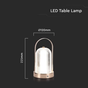 LAMPA BIROU 3IN1 CU ACUMULATOR 1800MAH - FRENCH GOLD - Img 4