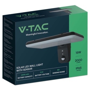 LAMPA EXTERIOARA SOLARA 15W 4000K - 6000K - NEGRU - Img 22