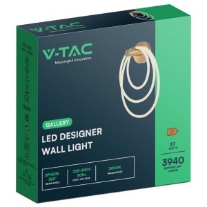 LAMPA LED MONTAJ PERETE 36W 3000K - AURIU - Img 3