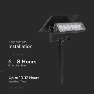 LAMPA LED SOLARA 0.9W 3000K 2IN1 MONTAJ PERETE + TARUS GRADINA IP65 - Img 7