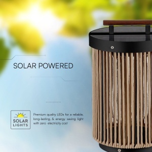 LAMPA SOLARA 2.4W 3000K IP65 - NEGRU/MARO - Img 9