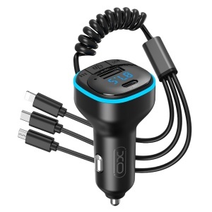 MODULATOR FM CU BLUETOOTH 3.1A + CABLURI USB-C/LIGHTINING/MICRO USB - Img 2