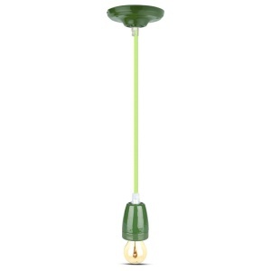 PENDUL TAVAN PORTELAN SOCLU E27 - VERDE - Img 3