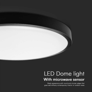 PLAFONIERA LED 18W IP44 CU SENZOR 4000K ALB NEUTRU - NEGRU - Img 7
