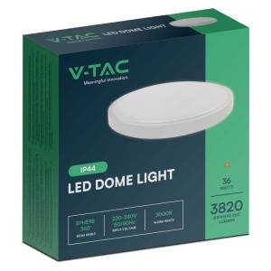 PLAFONIERA LED 36W IP44 6500K ALB RECE - ALB - Img 3