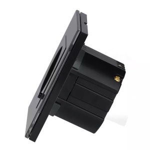 PRIZA SMART SIMPLA 16A CU RAMA DIN STICLA , NEGRU - Img 3